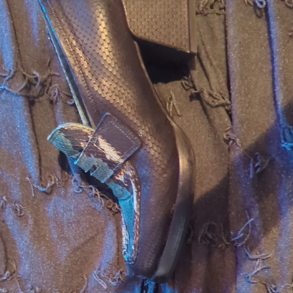 Labucq Blue and Black Snakeskin Loafers - Picture 2 of 4